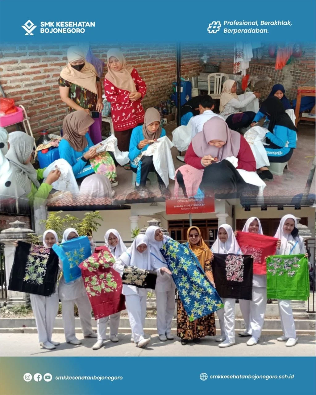 Dokumentasi kegiatan keterampilan membatik bersama siswa